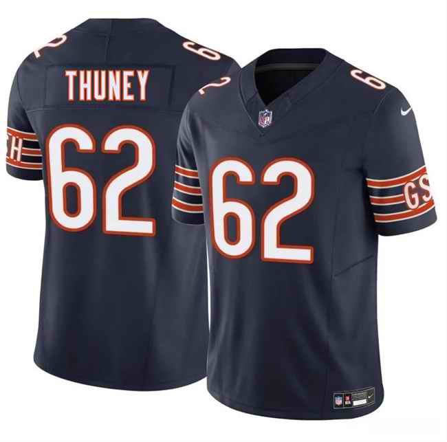 Men's Chicago Bears #62 Joe Thuney Navy 2025 F.U.S.E. Vapor Stitched Football Jersey